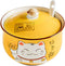 Ceramic Japanese Lucky Cat Sugar Bowl - Salt Storage Jar with Lid and Spoon