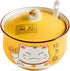 Ceramic Japanese Lucky Cat Sugar Bowl - Salt Storage Jar with Lid and Spoon