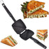 Non-Stick Iron Coating 2 Side Gas Sandwich Toaster Snack/Sandwich Griller/Maker (Black)