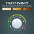 Elite Gourmet ECT4123 Long Slot 4 Slice Toaster, Extra Wide Slots, Bagel, Defrost & Cancel Functions, Stainless Steel
