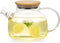 WHJY Clear Glass Teapot: 34 oz Cooking Teapot with Infuser for Loose Tea, Clear Kettle for Boiling Water on Stove