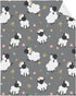 Cute Sheep Lambs Soft Throw Blanket, 40x50 Inch Lightweight Warm Flannel Fleece for Couch Bed Sofa Travel Camping
