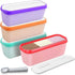 KisSealed 4 Pack Ice Cream Containers,Reusable Homemade Ice Cream Tubs,1.5 Qt Storage Freezer