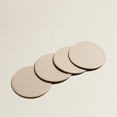 OLETHA Drink Coasters, Set of 4 - Aesthetic Round Coaster for Coffee