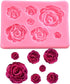 SaSa Design Rose Silicone Mold, Small Soap Clay Fimo Chocolate Baking Tool for Cake Decoration