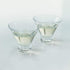 Viski Heavy Base Stemless Martini Glasses, Set of 2 - Premium Short Crystal Cocktail Glass Gift Set, 7.5 oz.