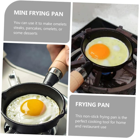 HOMSFOU Mini Omelet Pan, Non Stick Marble Frying Pan for Cooking Eggs, Small Nonstick Earth Cookware