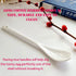 AKOAK 6.7" Ceramic Egg Spoon Set of 5 - White Long-Handled Teaspoon for Coffee, Tea, Yogurt, Ice Cream