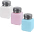 AUEAR Push Down Dispenser Pump Methanol Container, Square Plastic Liquid Press Bottles, 3-Pack, 120 ml