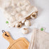 Reusable Organic Cotton Garlic Storage Bags - Washable Mesh Bags with Drawstring for Garlic, Onion, Potato