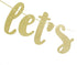 Qttier Jungle Theme Birthday Banner, Gold, 117" x 2" with 3"-6" Tall Letters for 1st Birthday Parties