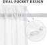 MIULEE 2 Pieces White Semi Sheer Curtains for Front French Door, W 25 x L 40 Inches
