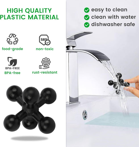 5Pcs Shaker Balls, Plastic Mixing Balls for Protein Shakes Bottle, BPA-Free, Easy Clean, Durable