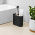 Toothbrush Holders Bamboo Electric Toothbrush Holder Bathroom Storage Organizer Countertop for Toothpaste, Floss, Razor, Black by rejomiik