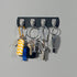 HIGH & MIGHTY 515306 Key Rail Organizer Hook Rail, Easy Tool-Free Dry Wall Installation, Small, Black & Silver