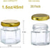 Mcupper 30 Pack 1.5 oz Mini Honey Jars with Dipper, Honey Jar Party Favors, Glass Hexagon Honey Jar for Wedding Favors