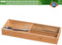 Bamboo Silverware Drawer Organizer, Small Kitchen Utensil Tray Holder for Spoons, Forks, Knives, Family of 2-4
