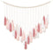 Luxbrand Large Macrame Wall Haning Boho Home Decor, Blush Pink Tassel Wall Decor