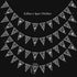 Cheerland 4 Pcs White Floral Lace Pennant Banner, Triangle Bunting Garland for Wedding, Bridal Shower, Anniversary Decor
