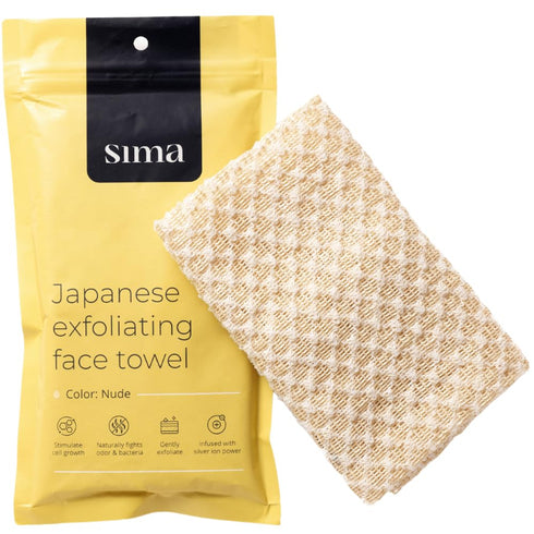 2 27cm 35cm) Exfoliating Washcloth Face & Body Scrub Towel - Japanese Exfoliating Towel with Hexagon Fibers, Body
