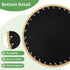 Nonam 100% 12" Shellac Rattan Tray with Mother of Pearl Inlay, Round Decorative Serving Tray for Home Dcor Coffee Table