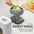 3 KEOUKE Multifunctional Vegetable Chopper White - Interchangeable Blades Potato French Fry Cutter with Container
