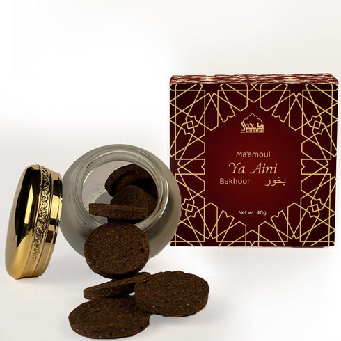 Maamoul Ya Aini Bakhoor by Dukhni - 40 grams Arabic Oud Bakhoor Incense for Prayer Time and Relaxation