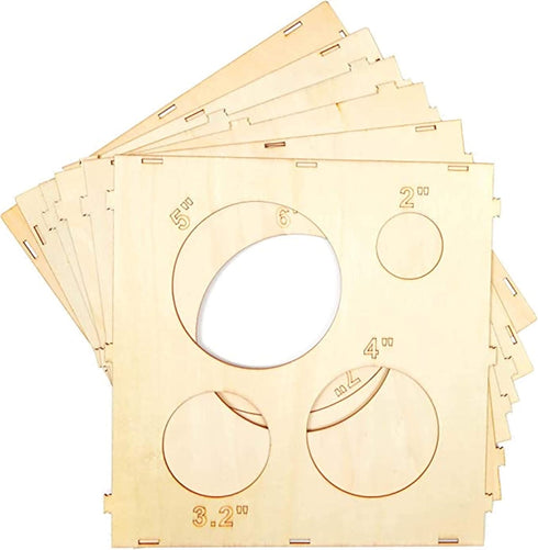 9 Holes Assemblable Wood Balloon Sizer Cube, DIY Tool for Party, Birthday & Wedding Decorations