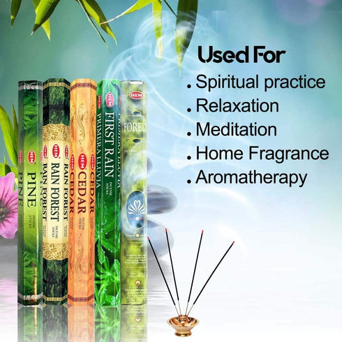 Hem Incense Forest Cedar Pine Rain Forest First Rain, 5 x 20, 100 Sticks