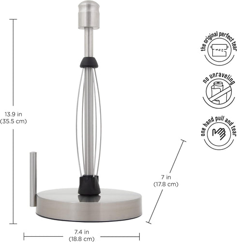 Kamenstein Perfect Tear Paper Towel Holder, 13-Inch, Silver