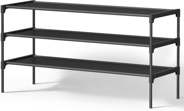 SONGMICS Shoe Rack, 3-Tier Shoe Storage Organizer, Space-Saving, 11.7 x 36.1 x