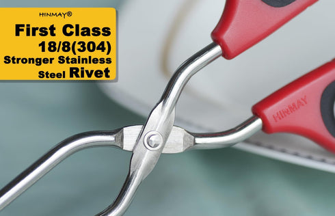Extra Long 15-Inch Stainless Steel Scissor Tongs for Barbecue Grilling