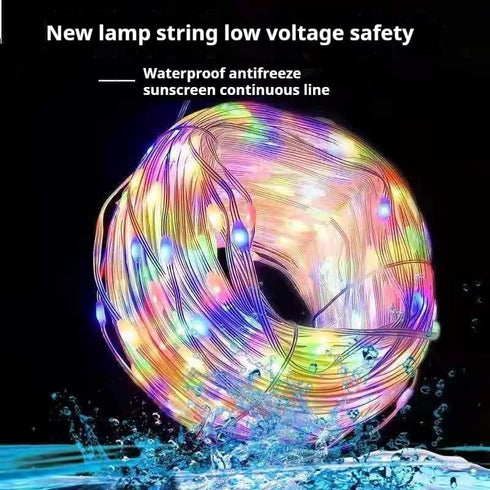 20M/65FT 200LED 8 Fairy Lights CoolWhite USB Soft Wire String Lights, Waterproof with Remote & Timer, Modes Lights