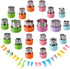 Vegetable Cutters Shapes Set, 20pcs Stainless Steel Mini Cookie Cutters + 20pcs Cute Cartoon Animals Food Picks