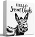 HTBIG Funny Donkey Bathroom Wooden Box Decor Hello Sweet Cheeks Wooden Box Logo
