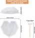 Chocolate Mold Set, Breakable Heart Mold with Hammer, Number and Letter Molds for Cake Decoration and Candy Making