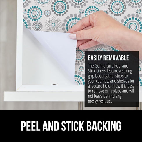 GORILLA GRIP Peel and Stick Paper, Removable Cover for Books, Cabinets, Easy Install, 11.8 in x 20 FT
