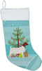 Caroline's Treasures BB9253CS Christmas Stocking, Boer Goat, Teal Fireplace Hanging Holiday Decor