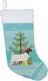 Caroline's Treasures BB9253CS Christmas Stocking, Boer Goat, Teal Fireplace Hanging Holiday Decor