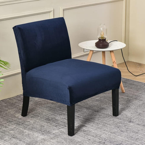 Armless Armless Armless JIAN YA NA Accent Chair Cover, Stretch Chair Slipcover Velvet Chair Covers Slipper Chair