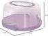 Round Cake Carrier, Two Sided Cake Holder, Portable Cake Stand Fits 10 inch Cake, Lilac
