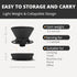Collapsible Coffee Dripper - Silicone Reusable Pour Over Coffee Maker for Camping, 1-2 Cup (Black)