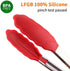 Webake Kitchen Tongs Set of 2 Silicone Tongs in Pinch Test Grade, 12 Inch Salad Tongs Cooking Tongs with Silicone Tips IP Accessories, Metal Tongs for Cooking, Grilling, BBQ and Serving - Black & Red by Webake