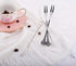 8Pcs 4.9 Inch Stainless Steel Flower Forks, Small Pickle Dessert Cake Forks for Banquet Party Seafood Cocktail