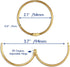 24 Pack Shower Curtain Rings, Rust Proof Hooks for Bathroom, Circular Decorative Metal Rings (Gold)