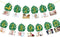 MATTTIME Tropical 12 Month Leaf Banner, 1st Birthday Glitter Jungle Safari Wild One Monthly Photo Prop Decoration