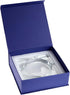 Juvale Glass Crystal Ashtray with 4 Slots for Cigars - Luxury Square Cigarette Holder for Home, Office, Desk (7 x 7 x