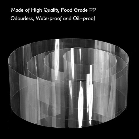 YQL 6 Inch Cake Collar, Acetate Roll for Baking, Transparent Mousse Cake Sheets, Clear Cake Strips