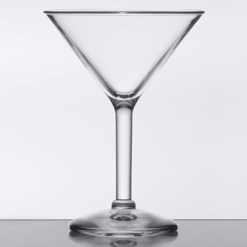 G.E.T. SW-1402-1-SAN-CL-EC Heavy-Duty Shatterproof Plastic Martini Glasses, 6 Ounce, Clear, Set of 4