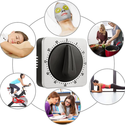 Searon Kitchen Countdown Timer Magnetic 60 Minute Wind Up Mechanical Timer for Home Baking Cooking